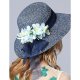 Female party polyester sun hat, solid color