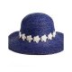 Female party polyester straw hat, solid color