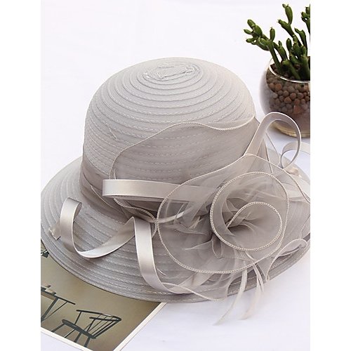 Women basic cute polyester nylon mesh soft hat straw hat sun hat, solid color flowers