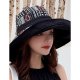 Women basic cute cotton bonnet sun hat, color block