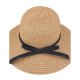 Women basic cute straw hat sun hat, color block