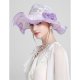 Women basic cute silk sun hat, flower