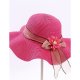 Female cute polyester straw hat, solid color